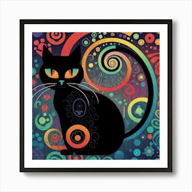 Black Cat Art Print