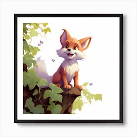 Fox And Grapes (2) Art Print