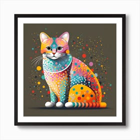 Colorful Cat 4 Art Print