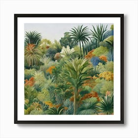 Tropical Garden 1 Art Print