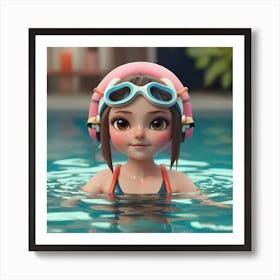 Just A Girl Who Loves To Swim 8 Art Print