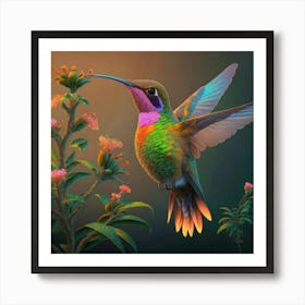 Hummingbird grace Art Print