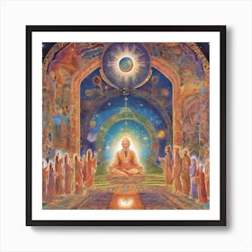 Buddha In The Temple Art Print