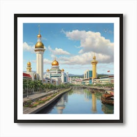 Brunei City Art Print 2 Art Print