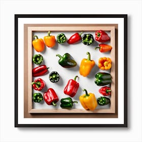 Peppers In A Frame 34 Art Print