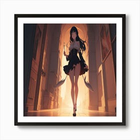 Anime Girl Art Print