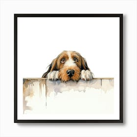 Dog Over The Fence Art Print