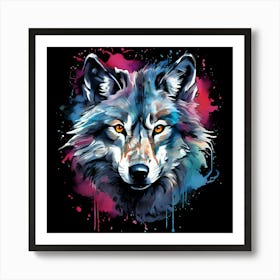 Wolf Painting 21 Art Print