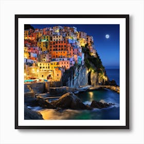 Cinque Terre At Night 2 Art Print