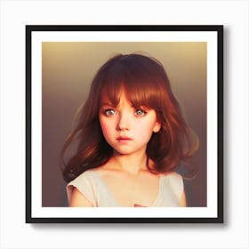 Portrait Of A Little Girl Art Print