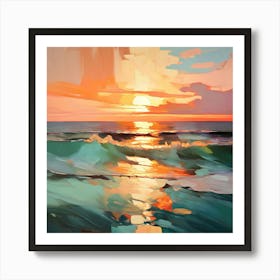 Earthy Tones Sunset Art Print