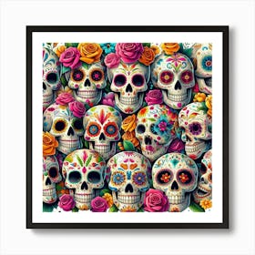 Sugar skulls Art Print