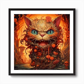 Cat From Hell Art Print