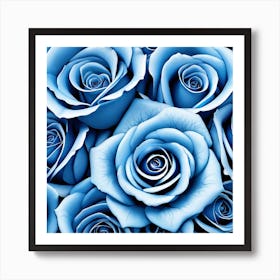 Blue Roses 6 Art Print