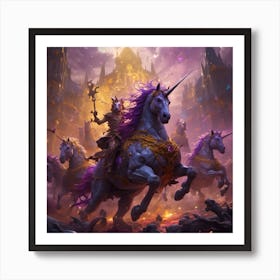 Double take on Zombie Unicorns Art Print