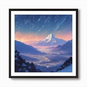 Night In The Mountains 8 Art Print