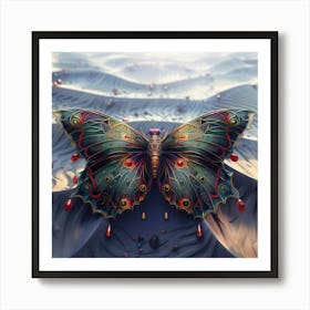 Butterfly In The Sand Art Print