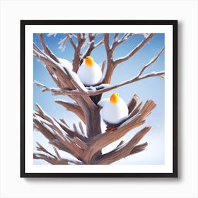 Birds In A Tree 13 Art Print