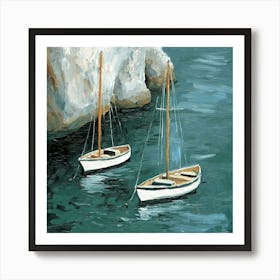 Sailboats On The Water Canvas Print Art Art Print