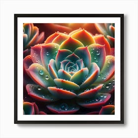 Colorful Succulents Art Print