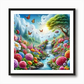 Butterfly Garden 7 Art Print