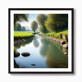 River In The Countryside 4 Art Print