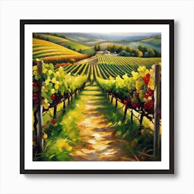 Vineyard Path Art Print