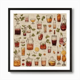 Default Process Of Preparation Of Drinks Aesthetic 2 Art Print