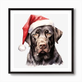 Christmas Labrador 1 Art Print