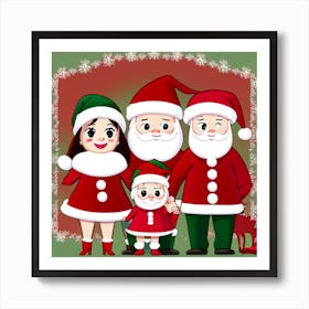 Family Of Santa Claus 5 Art Print