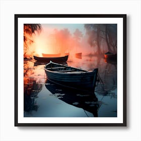 Boats Fine Art Posters By Csaba Fikker For Ai Art Depot 7 Art Print