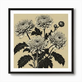 Chrysanthemums 8 Art Print