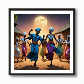 African Dancers 2 Art Print