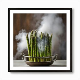 Asparagus Steaming Art Print