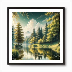 Landscape Painting 242 Art Print