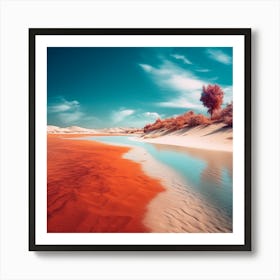 colorful beach Art Print