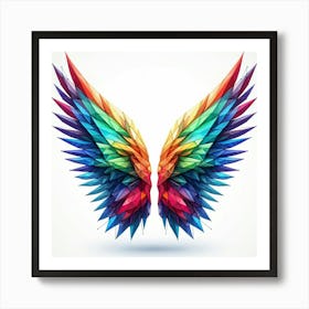 Low Poly Wings Art Print