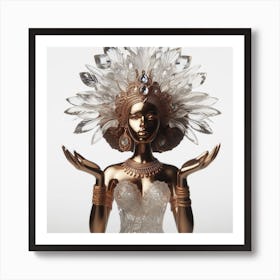 Statue Of A Woman Art Print