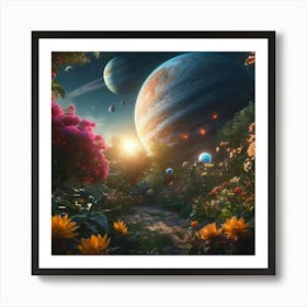 Planets In The Garden Art Print