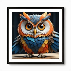 Owl whimsical gothic Art Print