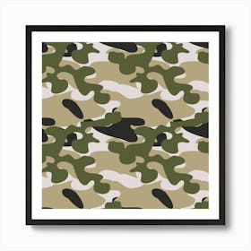 Camouflage Pattern Art Print