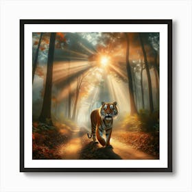 Tiger In The Forest 3 Art Print