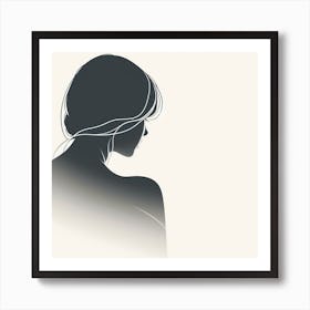 Silhouette Of A Woman Art Print