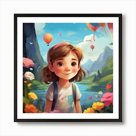 A Nice Kids Art Illustration In A Painting Style Art 2 Art Print