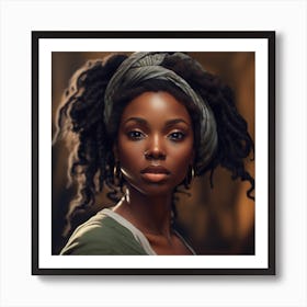 Portrait Of African American Woman Art Print