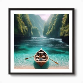 Girl In Noat Art Print