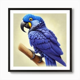 Blue Parrot 2 Art Print