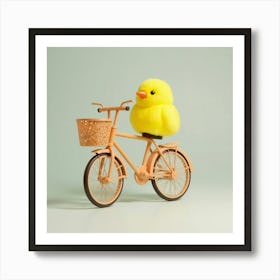 Asm A Bicycle With A Basket And There Is A Yellow Chic 492b02b4 7f29 44be Abce F73298448cc1 Art Print