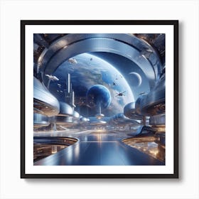 Futuristic City 150 Art Print