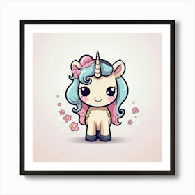 Cute Unicorn 445 Art Print